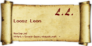 Loosz Leon névjegykártya